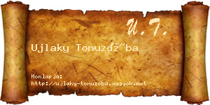 Ujlaky Tonuzóba névjegykártya